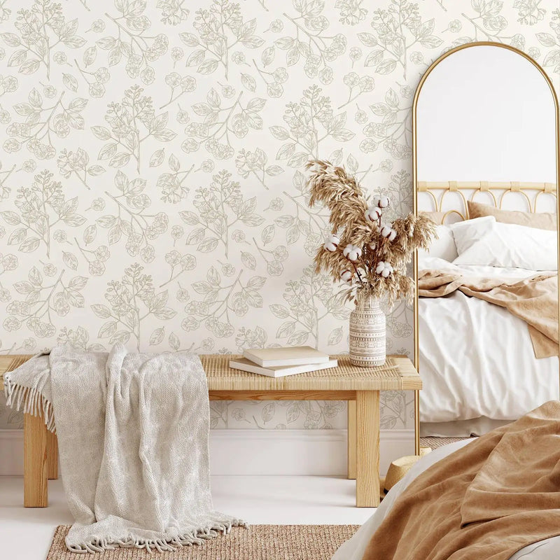 Herbier champêtre — papier peint botanique