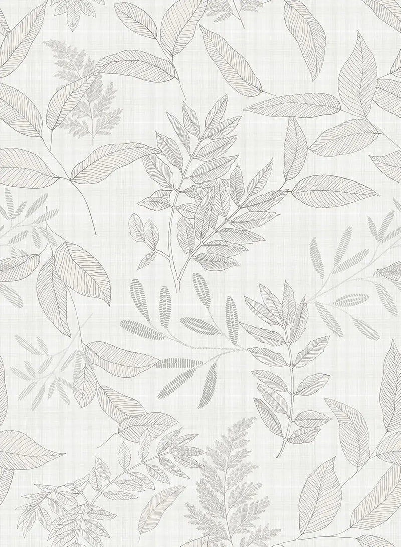 Feuilles en esquisse — papier peint en rouleau