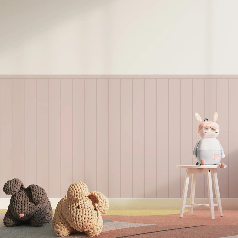 Lambris rosé — panneau mural autocollant