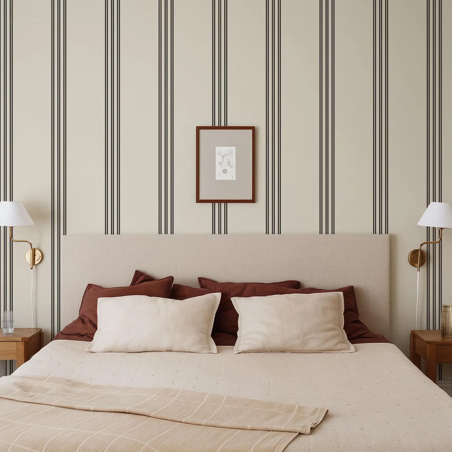 Rayures ivoire & encre — aperçu du décor, vue 1