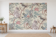 Bestiaire tropical — motif 17, papier peint dans un bureau