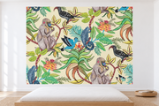 Bestiaire tropical — motif 2, papier peint dans une chambre