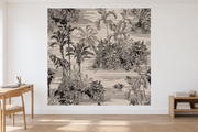 Bestiaire tropical — motif 5, papier peint dans un bureau
