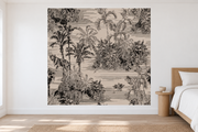 Bestiaire tropical — motif 5, papier peint dans une chambre