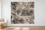 Bestiaire tropical — motif 5, papier peint dans un salon