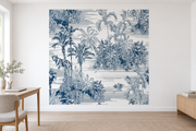 Bestiaire tropical — motif 6, papier peint dans un bureau