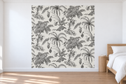 Bestiaire tropical — motif 9, papier peint dans une chambre