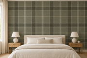 Papier peint Carreaux de campagne, Motif 9, en situation dans une chambre.