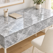Céladon — nuance 14, adhésif décoratif appliqué sur bureau
