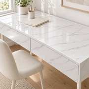 Céladon — nuance 2, adhésif décoratif appliqué sur bureau