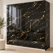 Céladon — nuance 6, adhésif décoratif appliqué sur armoire