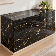 Céladon — nuance 6, adhésif décoratif appliqué sur commode