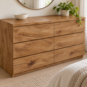 Chêne naturel — effet bois · 2, mise en situation sur commode