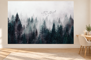 Envol dans la brume — motif 19, papier peint panoramique dans un bureau