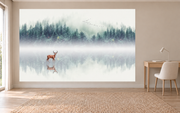 Envol dans la brume — motif 4, papier peint panoramique dans un bureau