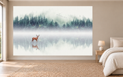 Envol dans la brume — motif 4, papier peint panoramique dans une chambre