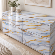 Reflets nacrés — nuance 1, commode (mise en scène générée)
